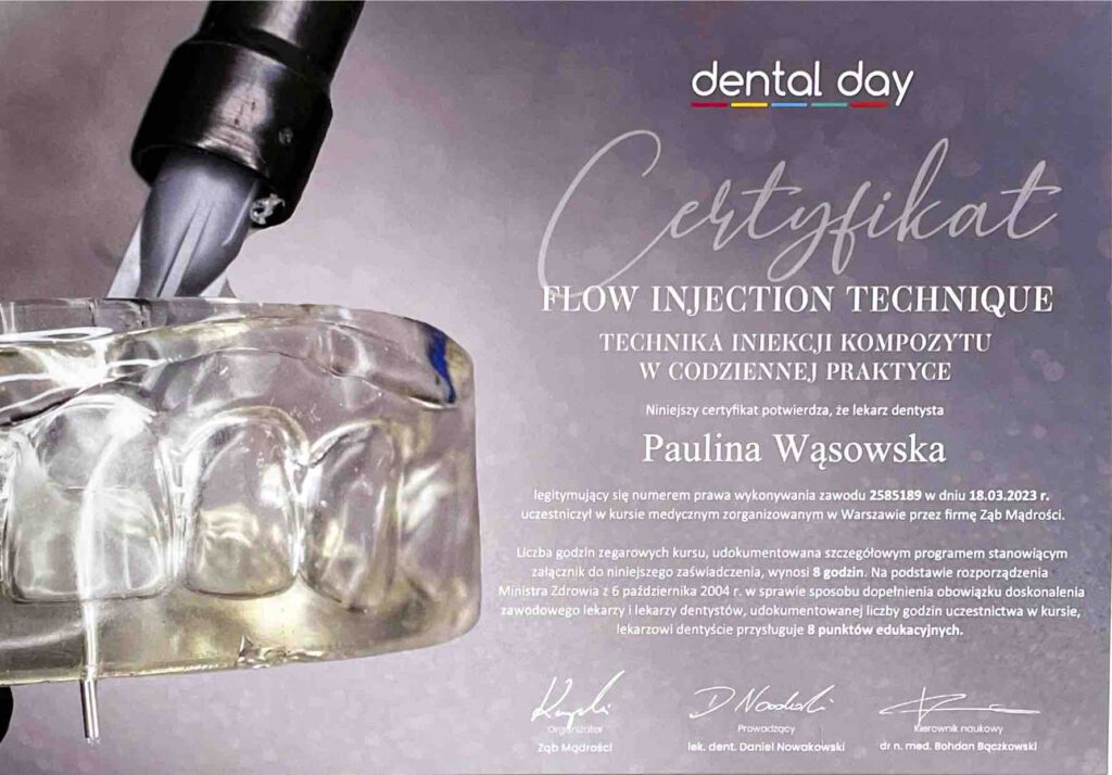 Flow Injection Certificate, mama al dente